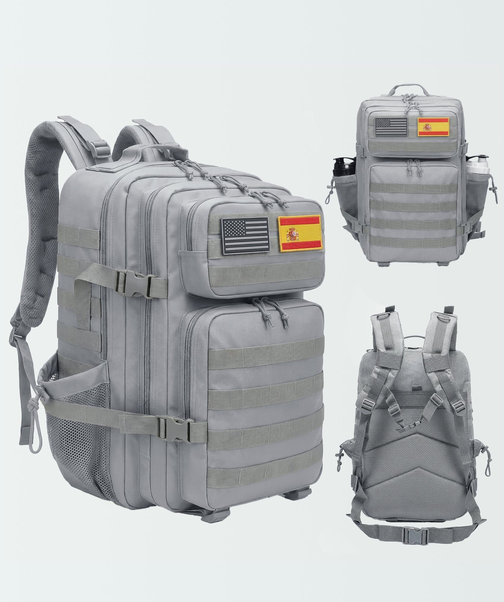 Mochilas tácticas con bolsillos laterales