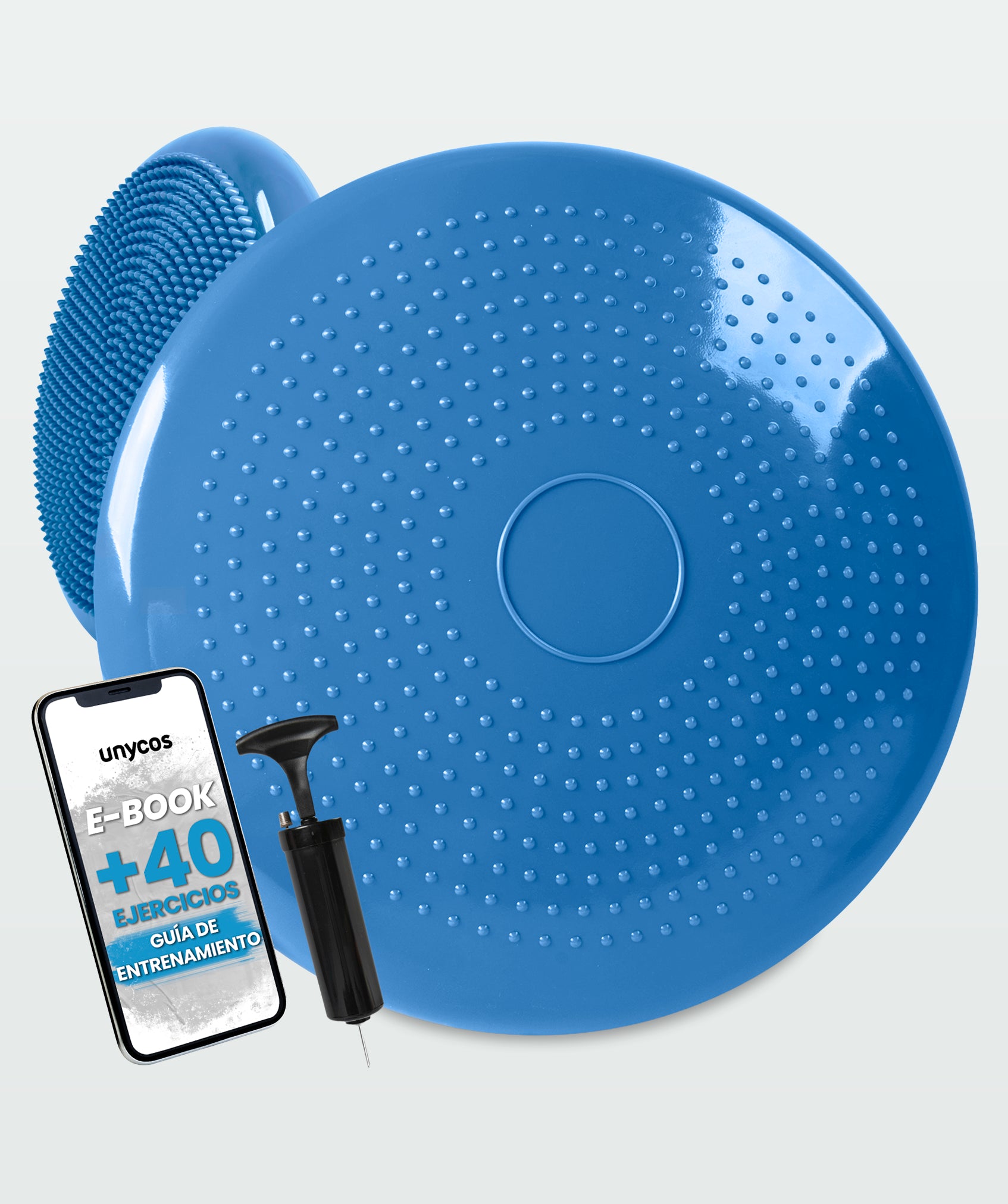 Cojín de yoga antideslizante con bombín: ideal para fitness y rehabilitación