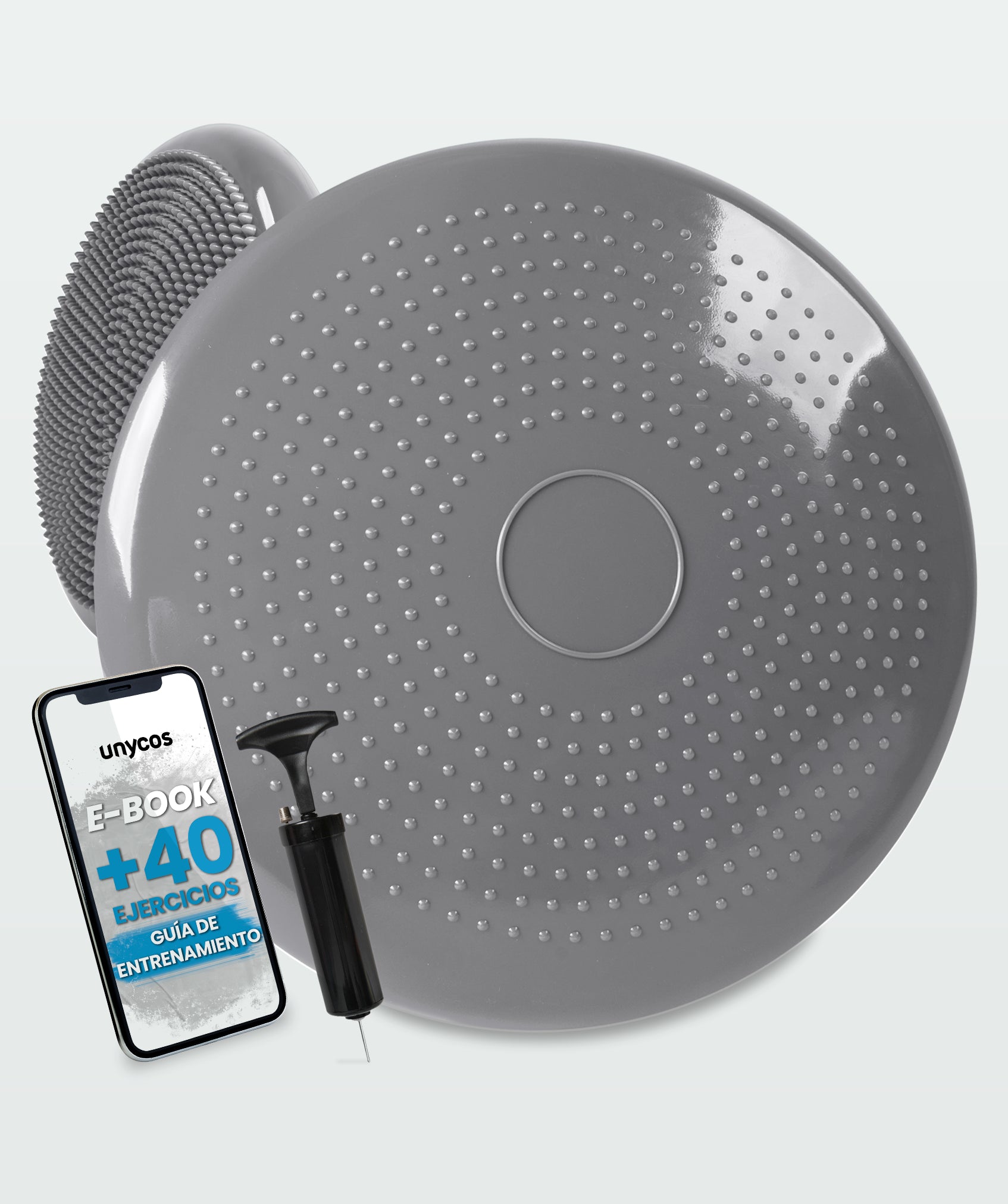 Cojín de yoga antideslizante con bombín: ideal para fitness y rehabilitación