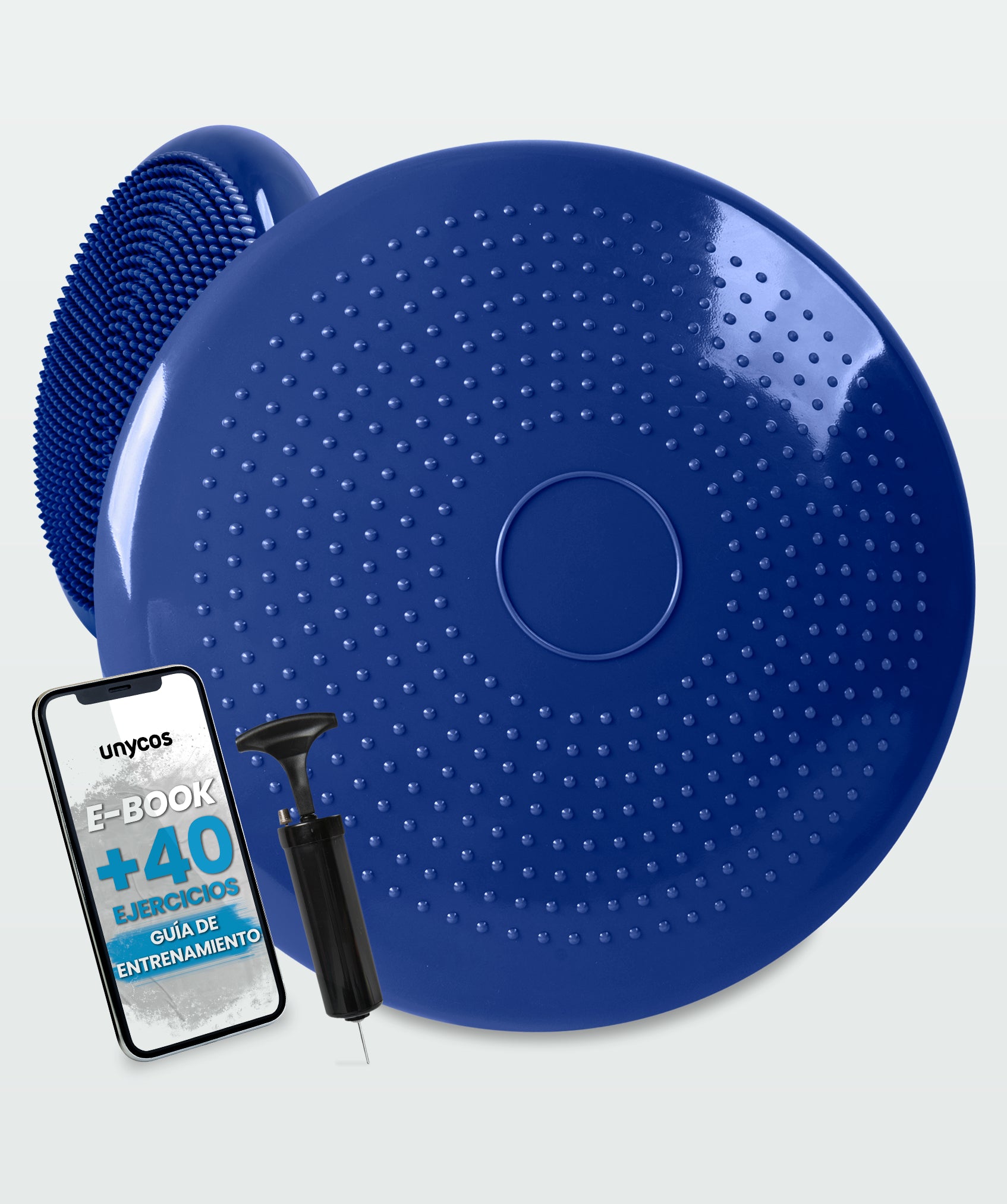 Cojín de yoga antideslizante con bombín: ideal para fitness y rehabilitación