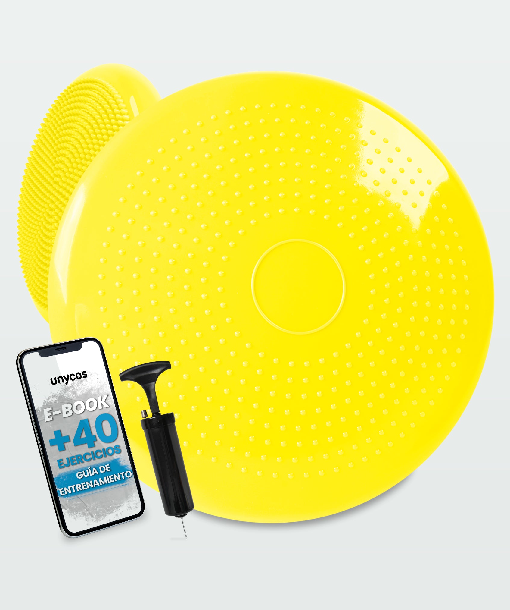 Cojín de yoga antideslizante con bombín: ideal para fitness y rehabilitación