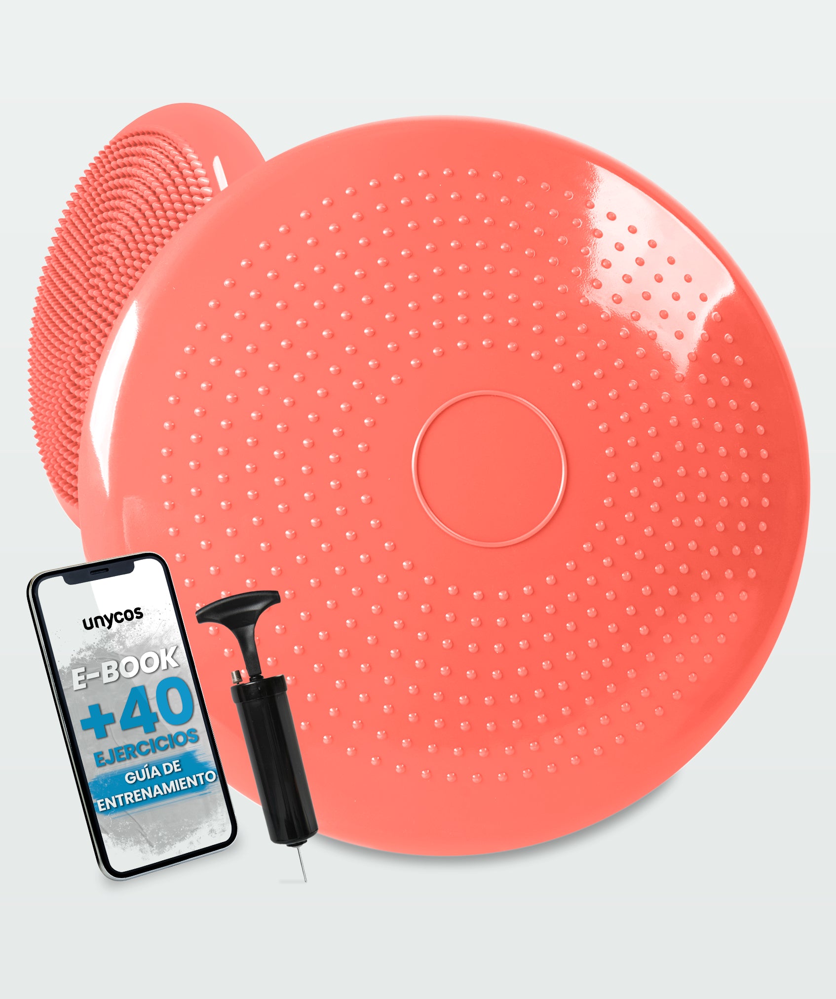 Cojín de yoga antideslizante con bombín: ideal para fitness y rehabilitación