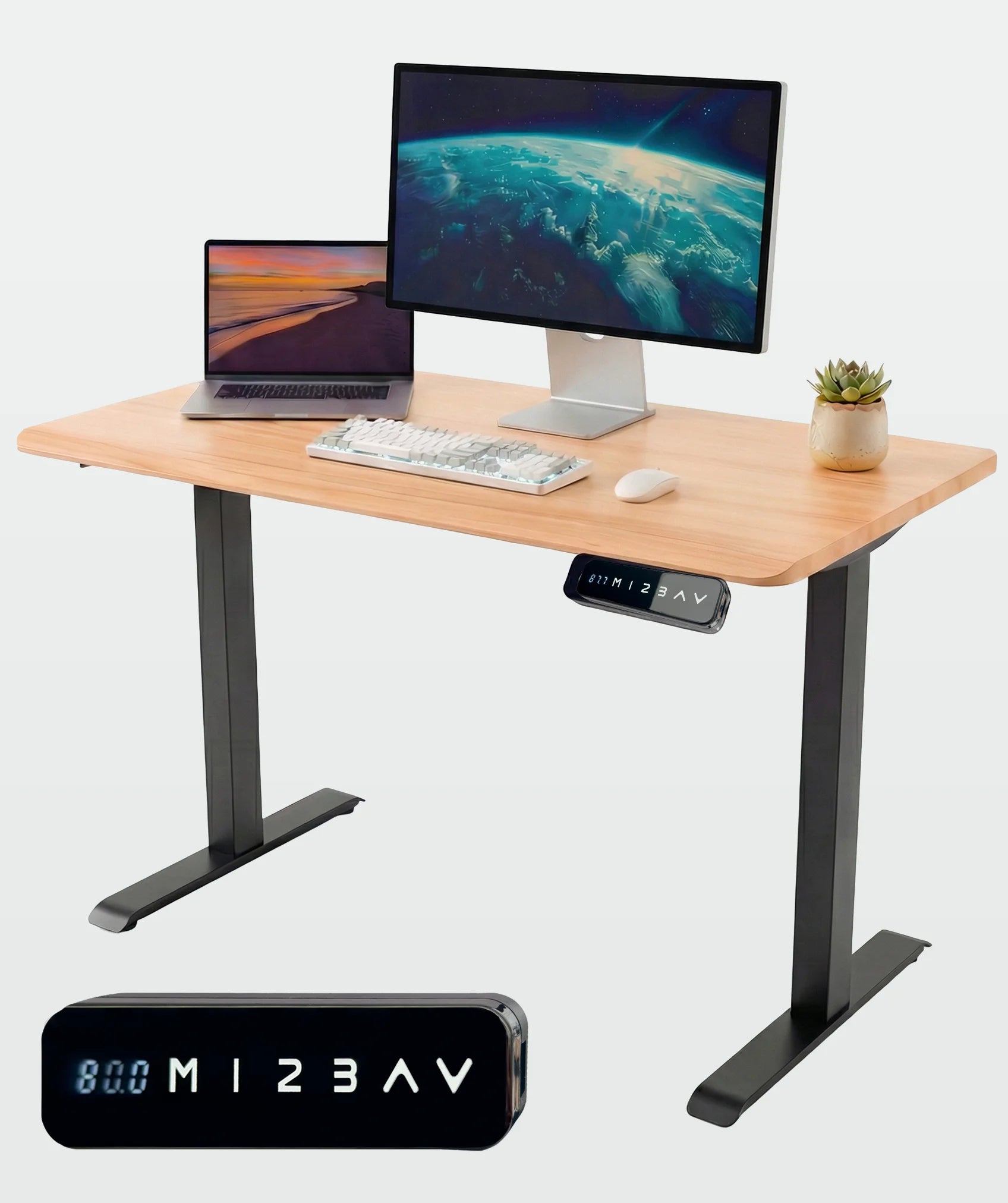 Escritorio elevable Core Dual: incluye control LED y puertos USB