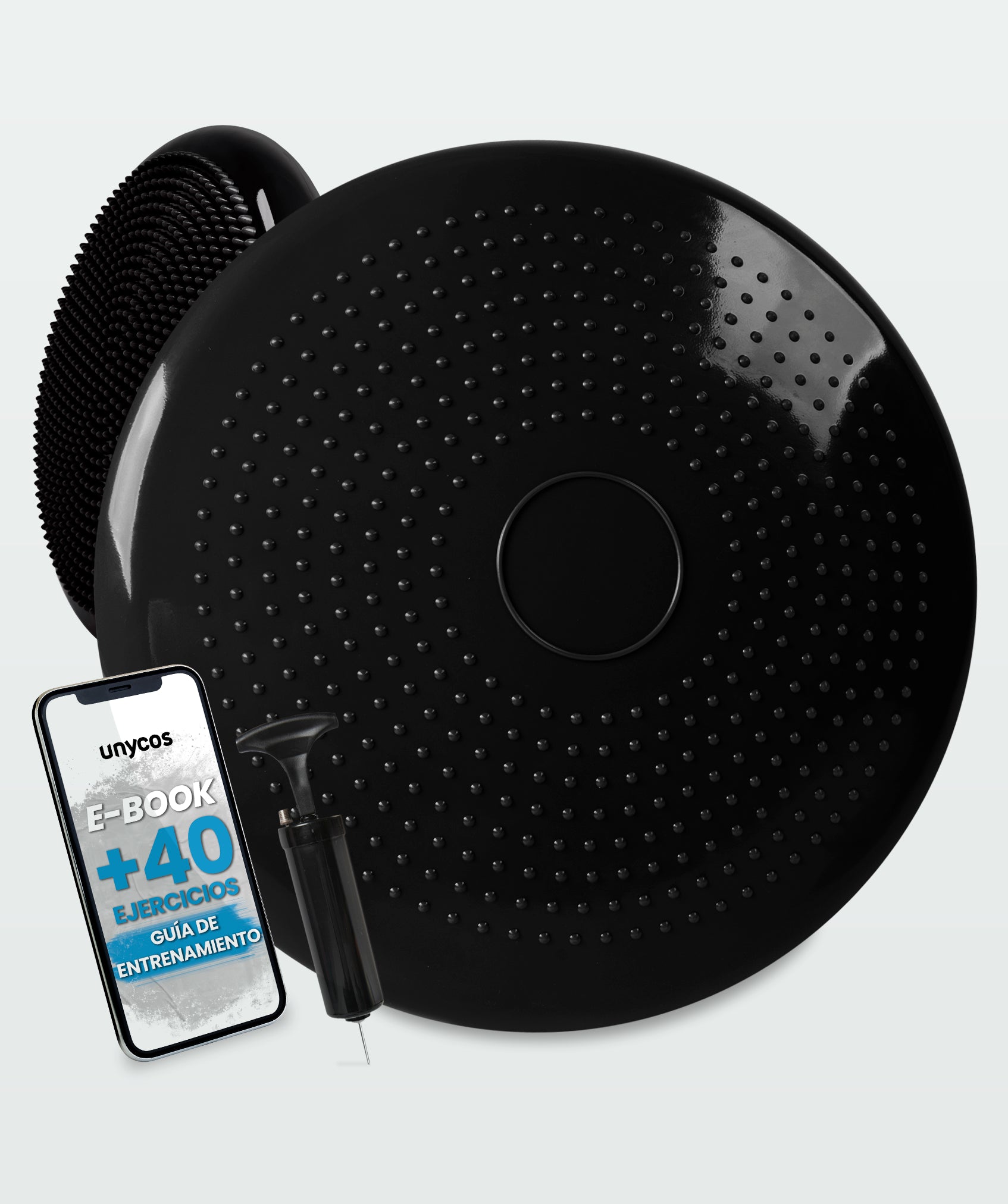 Cojín de yoga antideslizante con bombín: ideal para fitness y rehabilitación