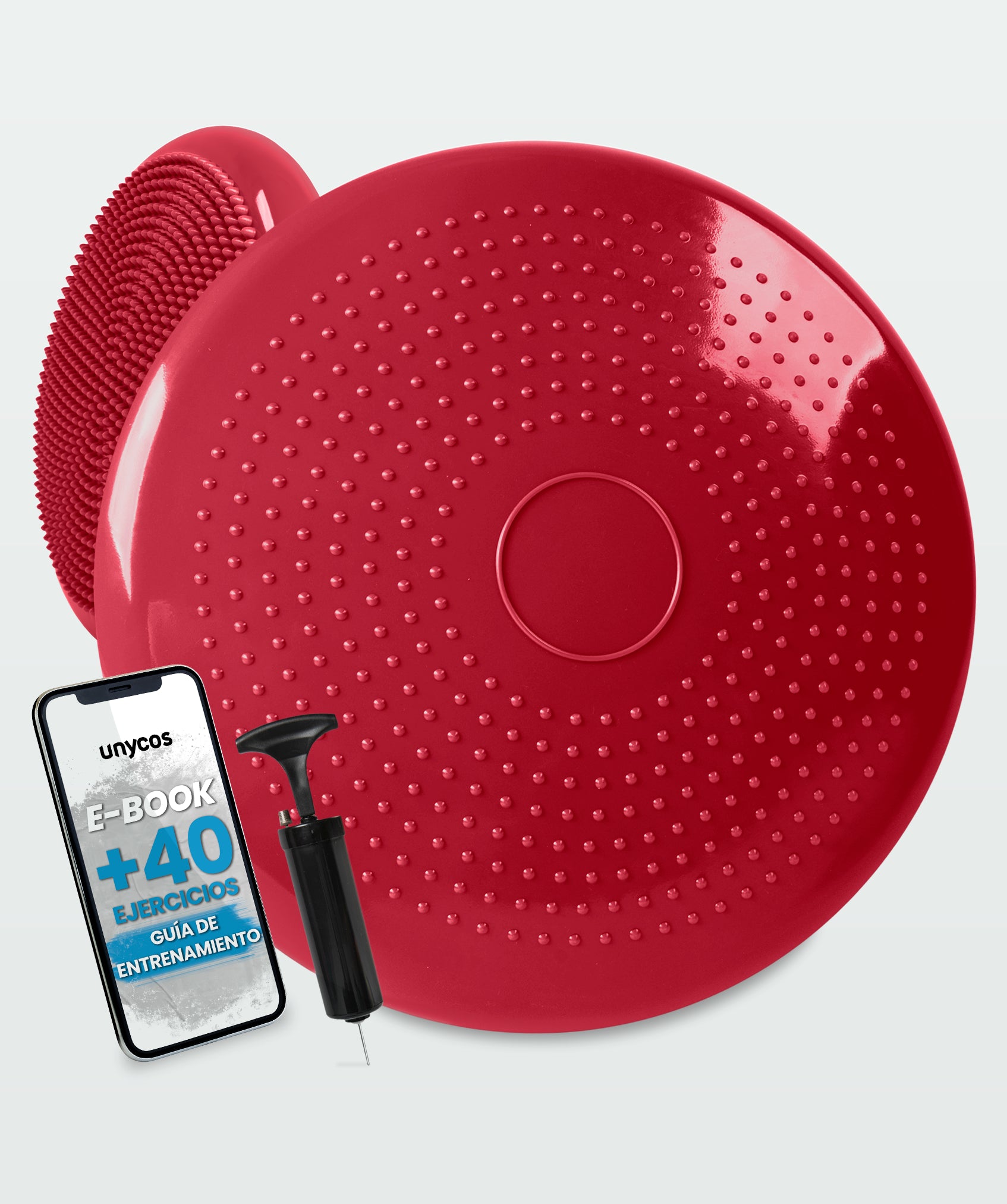 Cojín de yoga antideslizante con bombín: ideal para fitness y rehabilitación