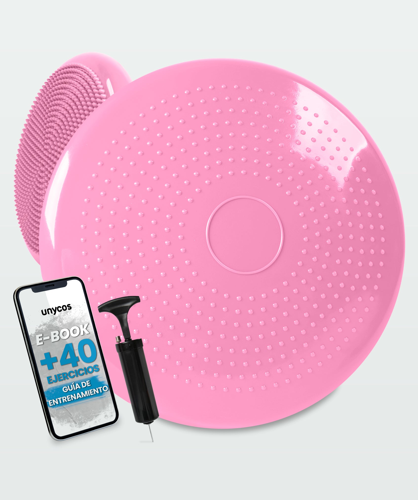 Cojín de yoga antideslizante con bombín: ideal para fitness y rehabilitación