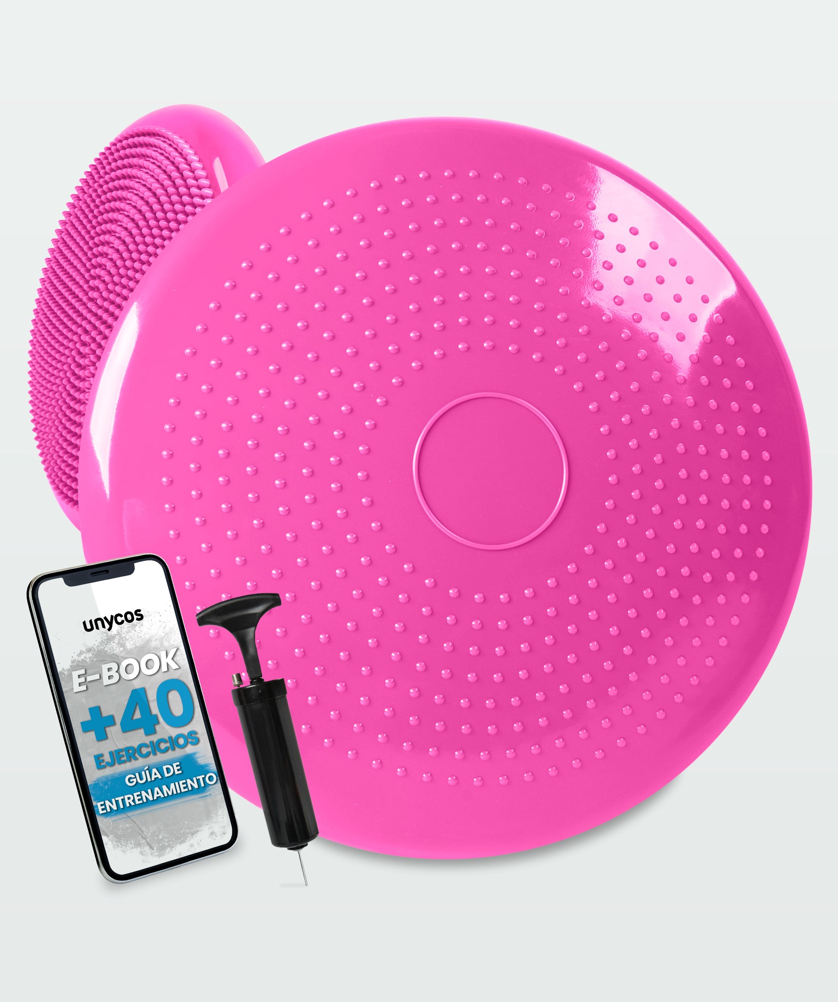 Cojín de yoga antideslizante con bombín: ideal para fitness y rehabilitación