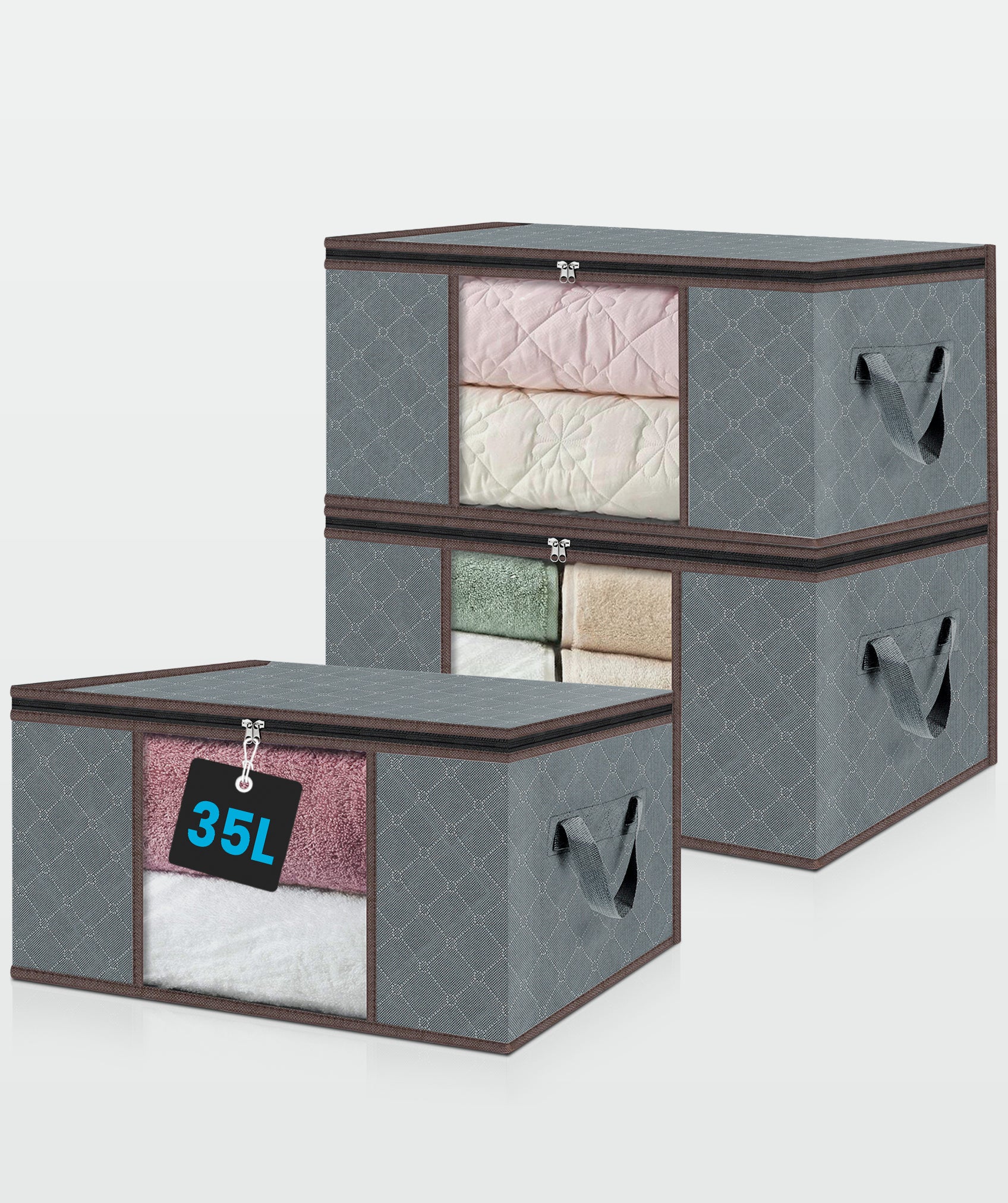 Cajas de almacenamiento (por 3 unidades)