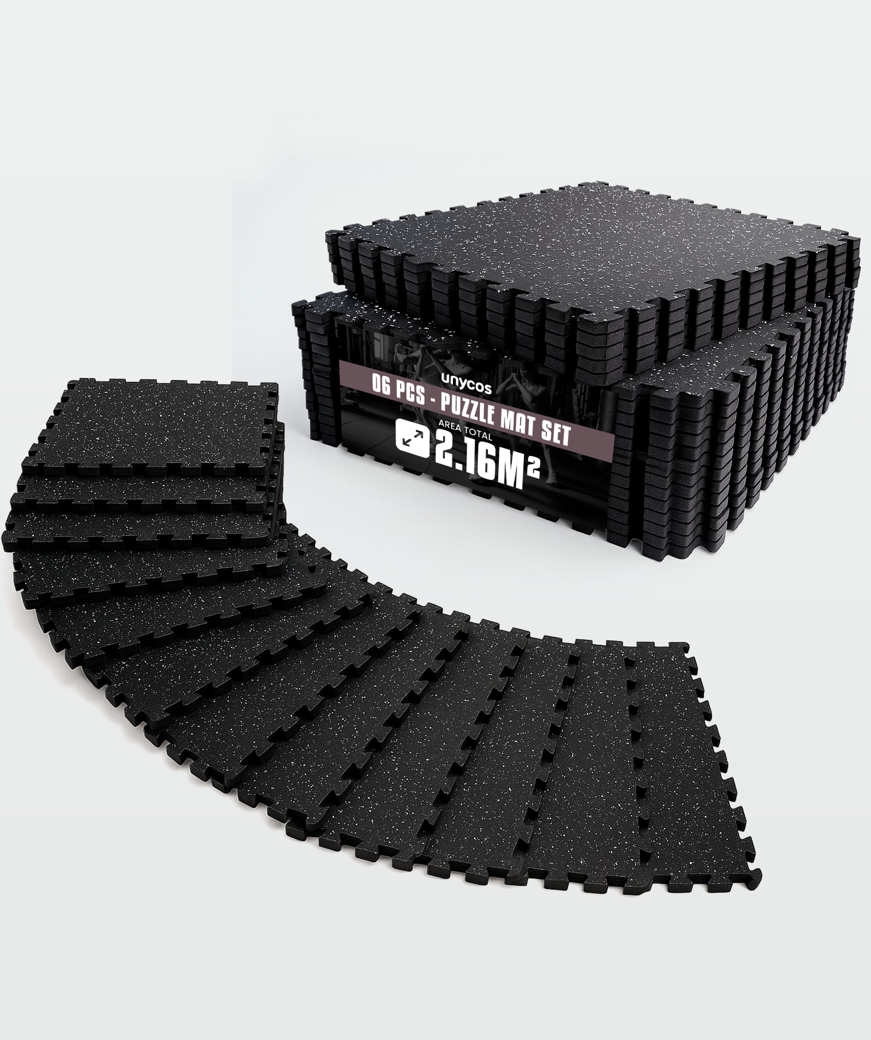Esterilla fitness puzzle para suelo de gimnasio 1.4 cm