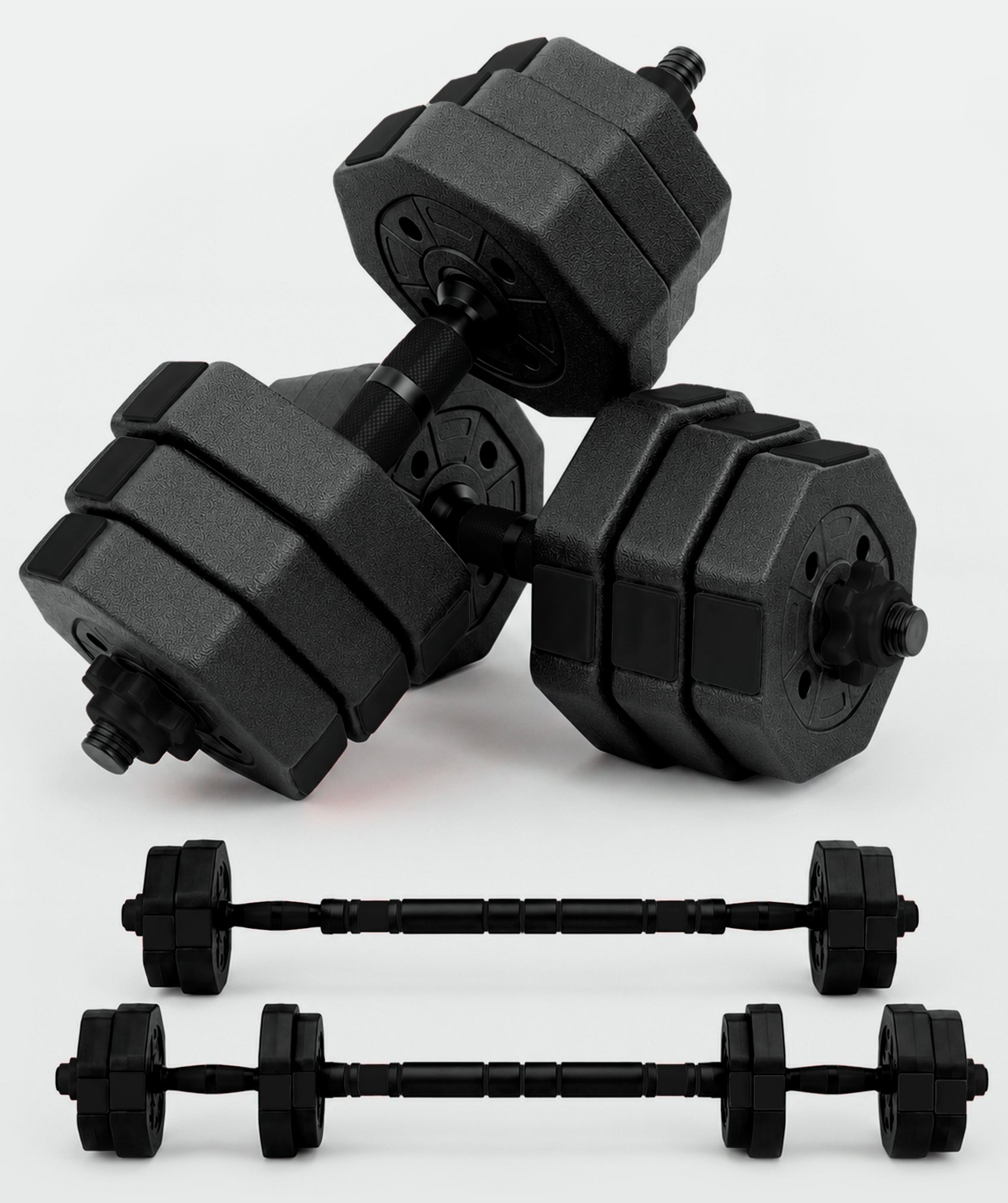 Mancuernas octagonales ajustables - sin Kettlebell