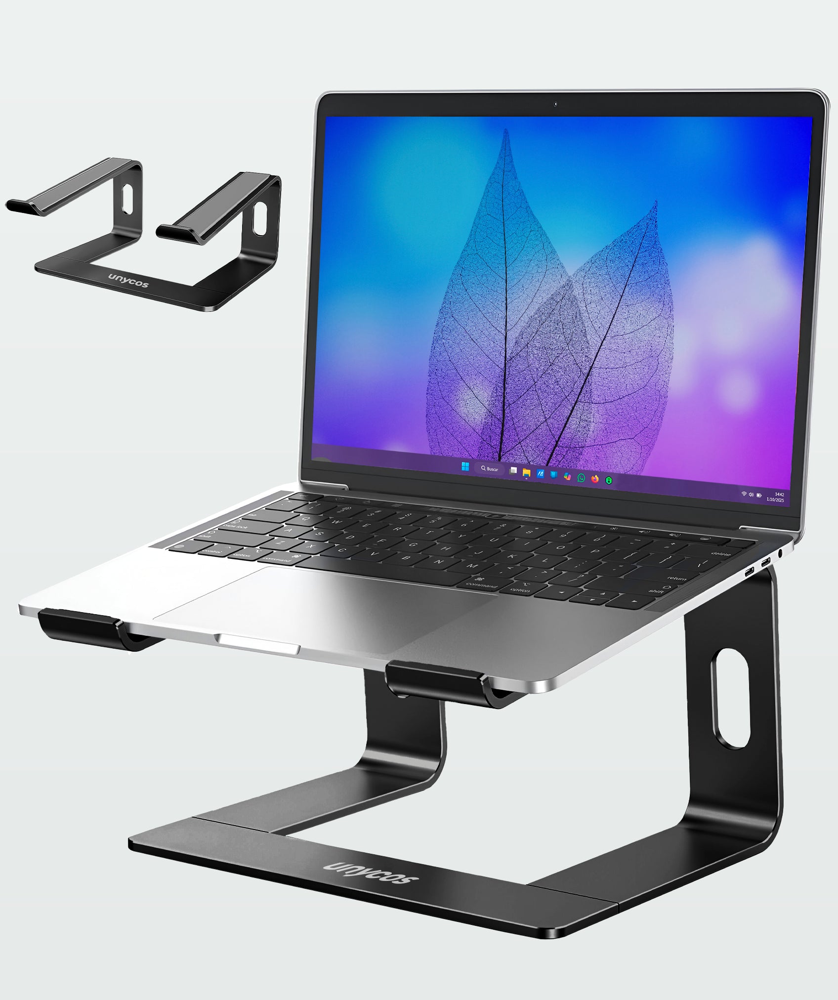 Soporte de aluminio para ordenador portátil