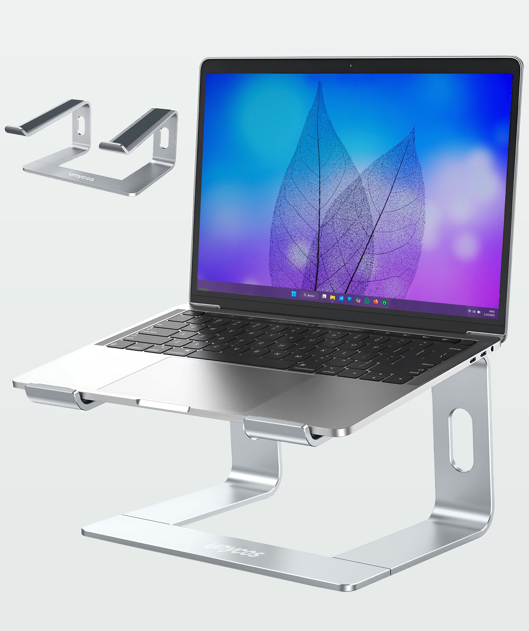 Soporte de aluminio para ordenador portátil