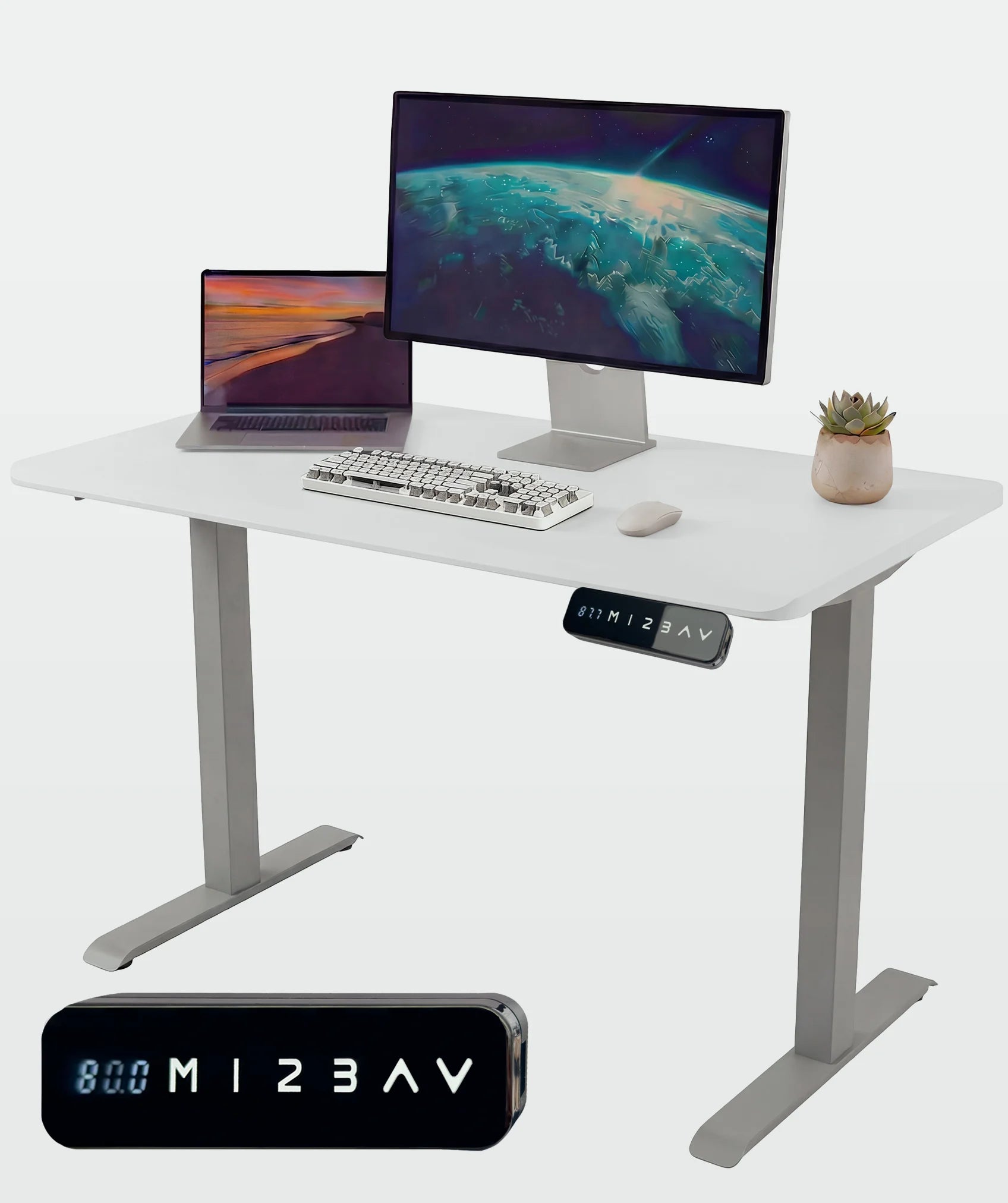 Escritorio elevable Core Dual: incluye control LED y puertos USB