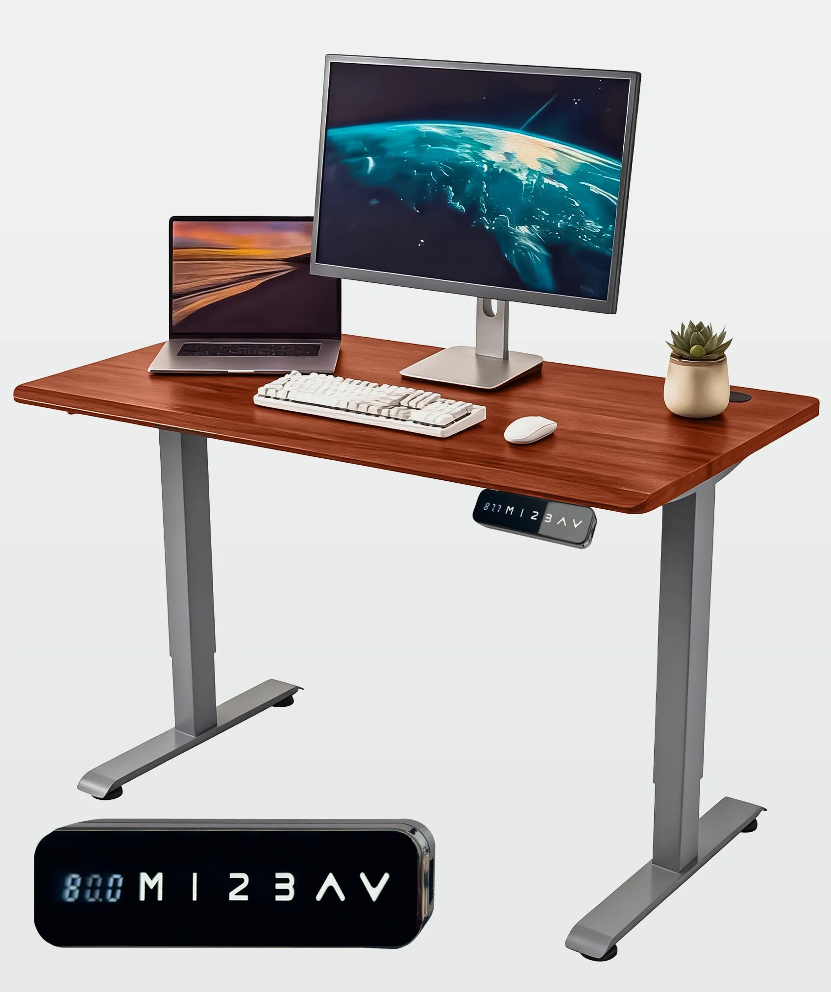 Escritorio elevable Core Dual: incluye control LED y puertos USB