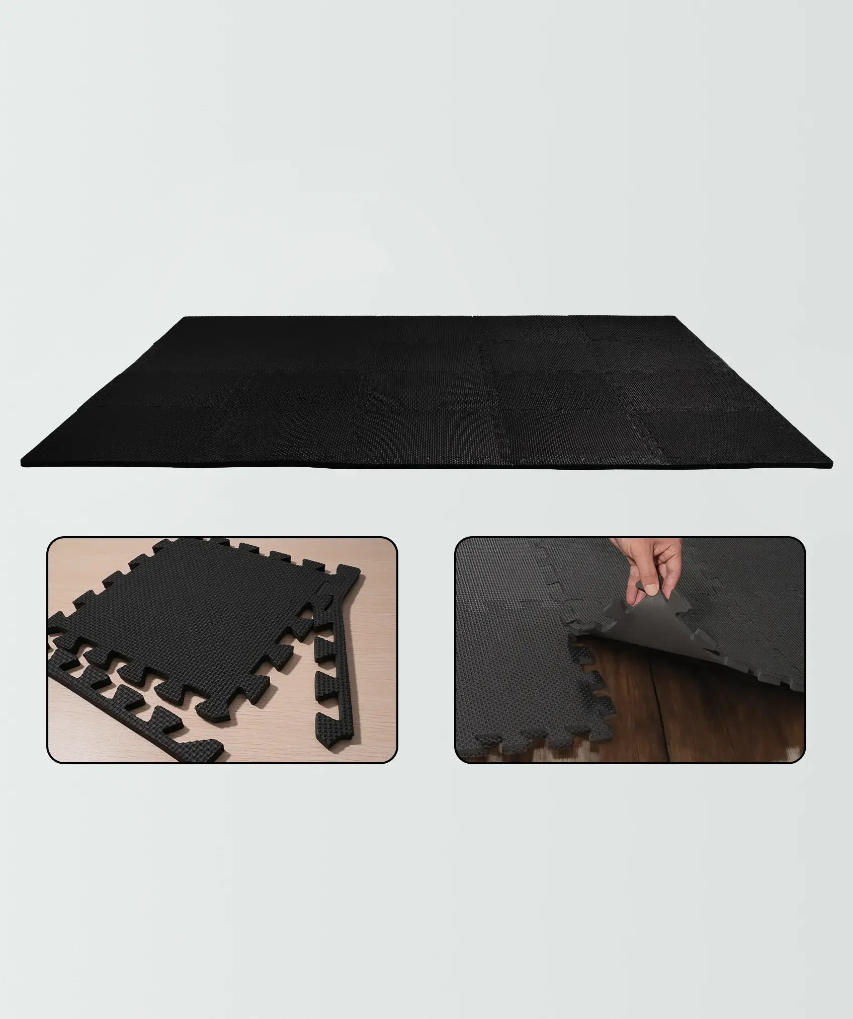 Esterilla puzzle para suelo de gimnasio: set de protección de espuma EVA