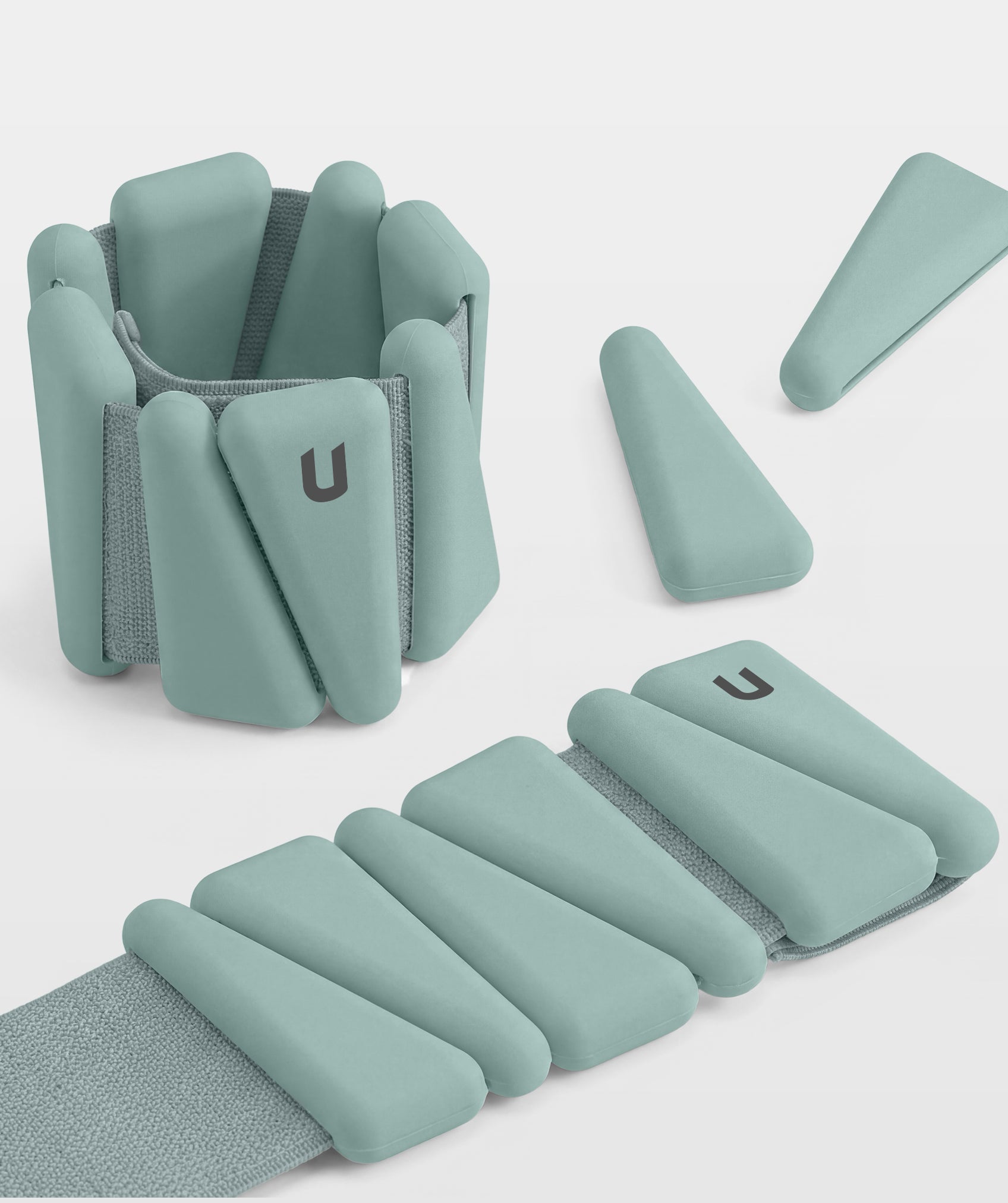 Set de tobilleras y muñequeras con peso triangular