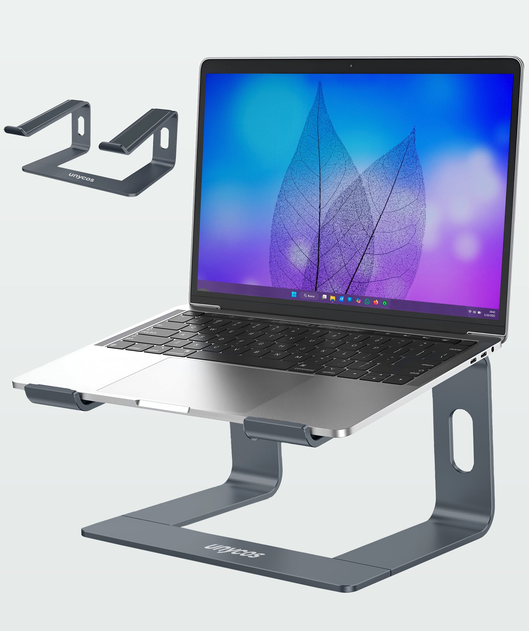 Soporte de aluminio para ordenador portátil