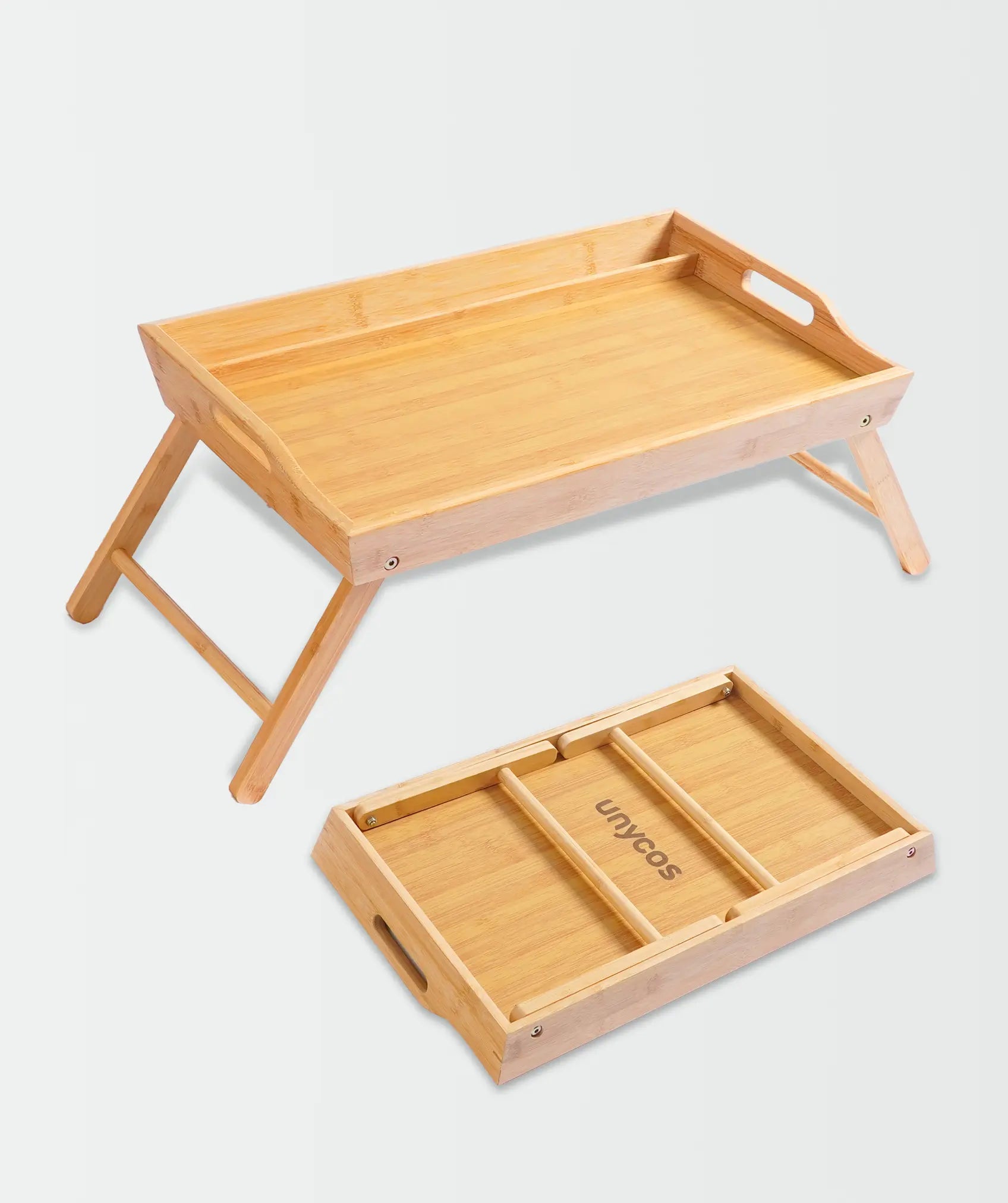 Mesa de bambú portátil y plegable: diseñada para el hogar o la oficina