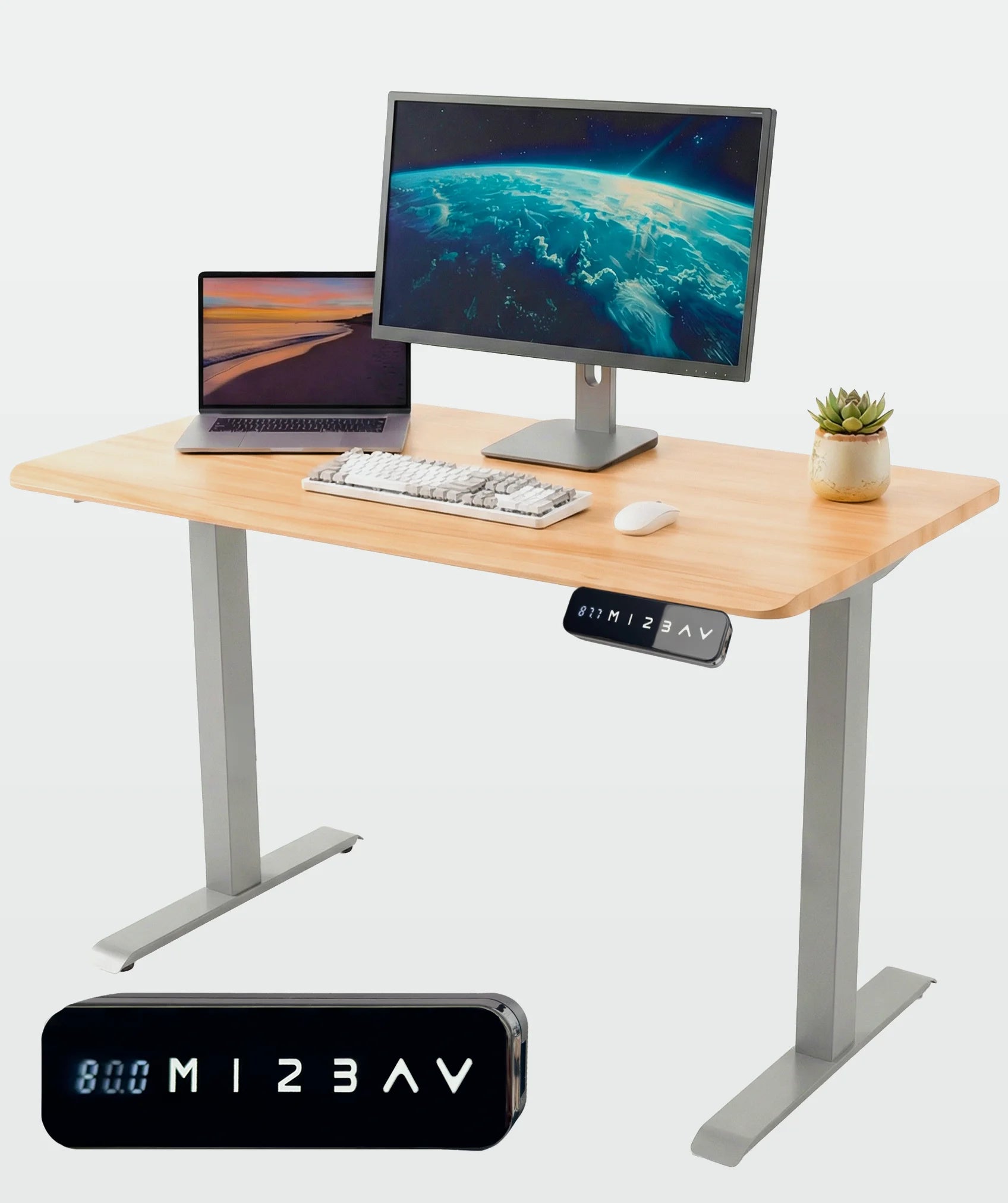 Escritorio elevable Core Dual: incluye control LED y puertos USB