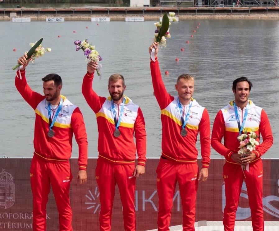 El equipo español en el Mundial de Piragüismo en Aguas Tranquilas de 2019.