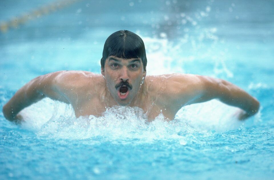 Mark Spitz, nadador que rompió todos los récords en 1972.