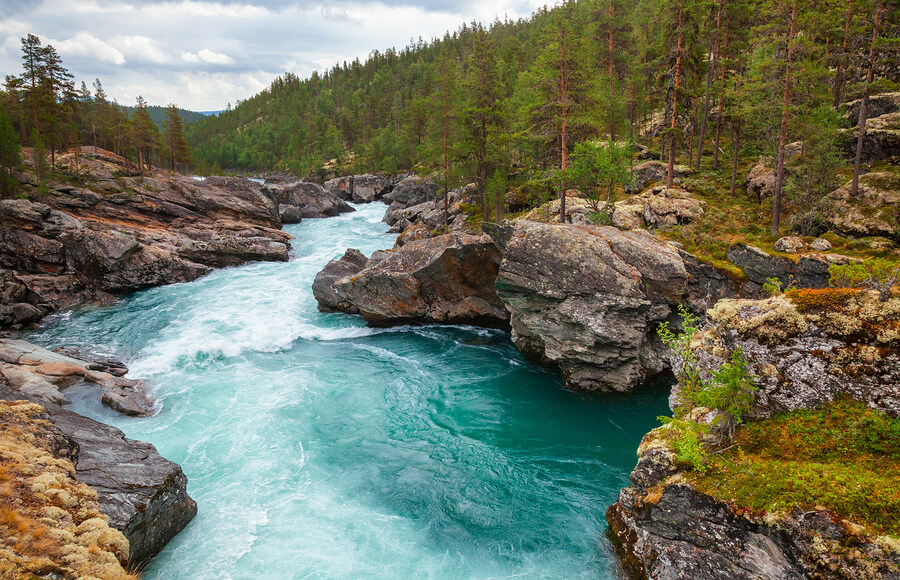 Los rápidos del Río Sjoa, en Noruega.