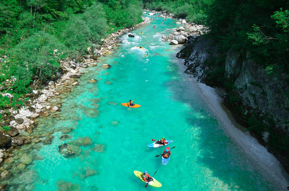 Río Soca en Eslovenia
